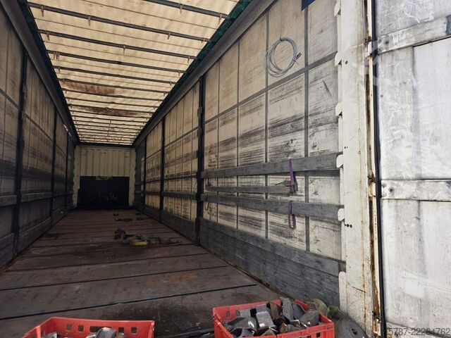 Open oplegger met zeil KRONE Gardine Lowliner, Joloda-Schienen, Hubdach