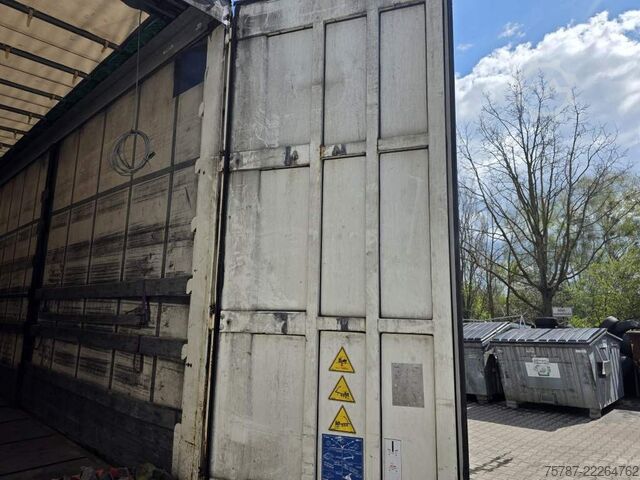 Open oplegger met zeil KRONE Gardine Lowliner, Joloda-Schienen, Hubdach