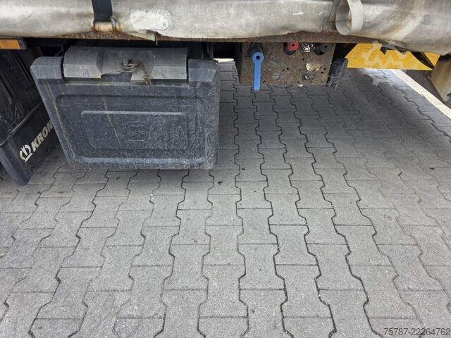 Open oplegger met zeil KRONE Gardine Lowliner, Joloda-Schienen, Hubdach