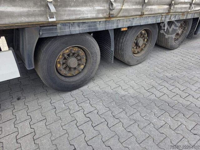 Open oplegger met zeil KRONE Gardine Lowliner, Joloda-Schienen, Hubdach