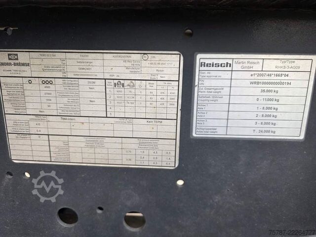 Kippers oplegger REISCH ca. 48 cbm Getreidekipper, Lift, Kornschieber