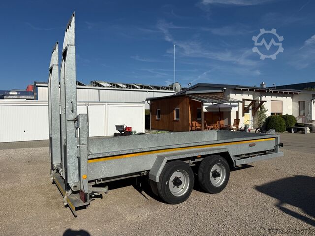 Remolque de plataforma baja WOERMANN 88.50/200/Tieflader/Rampen/Tandem/verzinkt