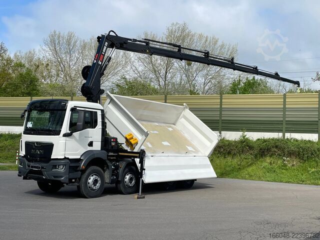 Kipper met kraan MAN TGS 41.480 TGS 41.480 8x4/Euro6e Euromix Kipper...