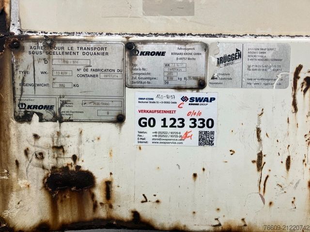 Swap body trailer KRONE Wechselbrücke Koffer
