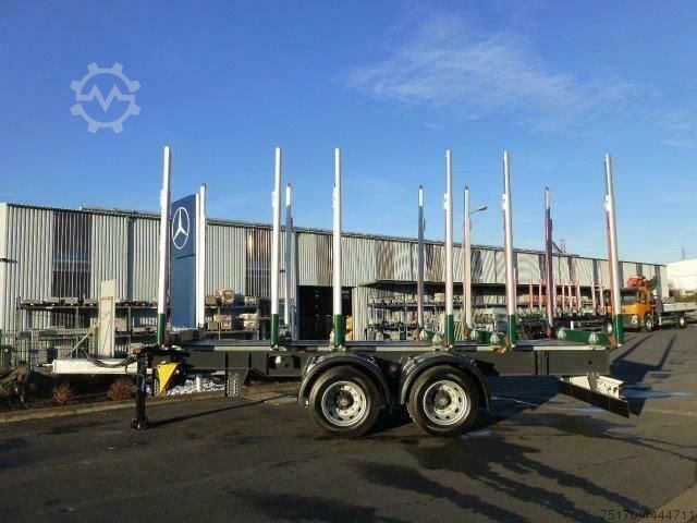 Rimorchio portatronchi Ebert KHZA 18 Tandem-Kurzholz-Anhänger NEU