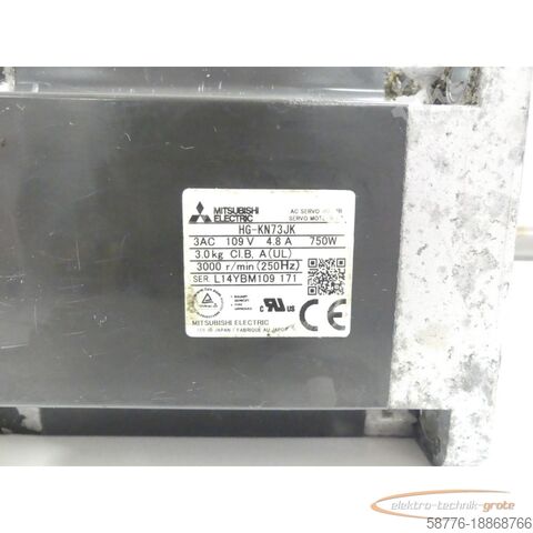 Control unit Mitsubishi HG-KN73JK Servomotor SN:L14YBM109171