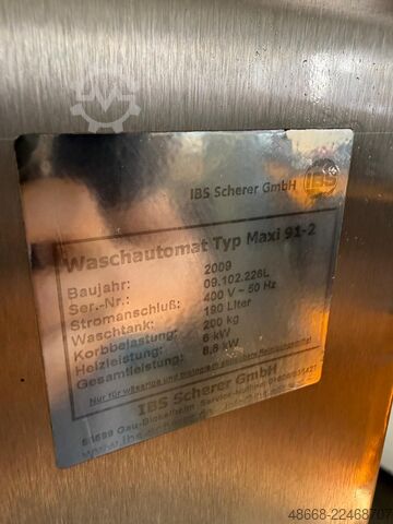 Wasautomaat, delenwasautomaat IBS Scherer Maxi 91-2