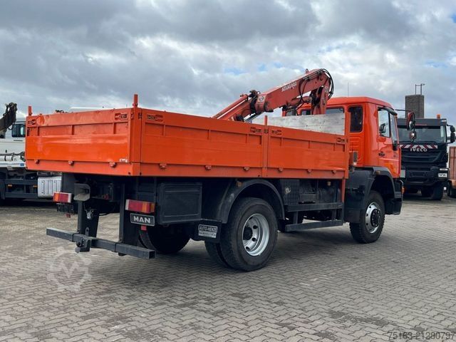 Camion cu platformă MAN L2000 14.224 LAK 4x4 Pritsche Kran Atlaskran+Fun