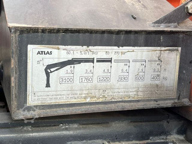 Camion cu platformă MAN L2000 14.224 LAK 4x4 Pritsche Kran Atlaskran+Fun