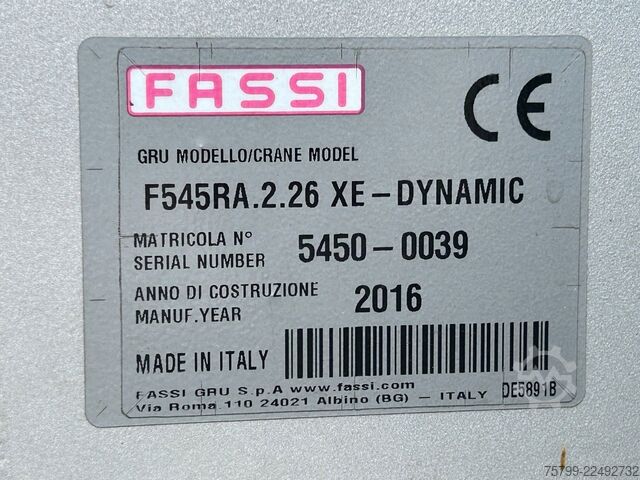 Γερανός τοποθετημένος σε φορτηγό SCANIA R410+Fassi F545 Kran 6+6 Aus.+JIB + Seilwinde