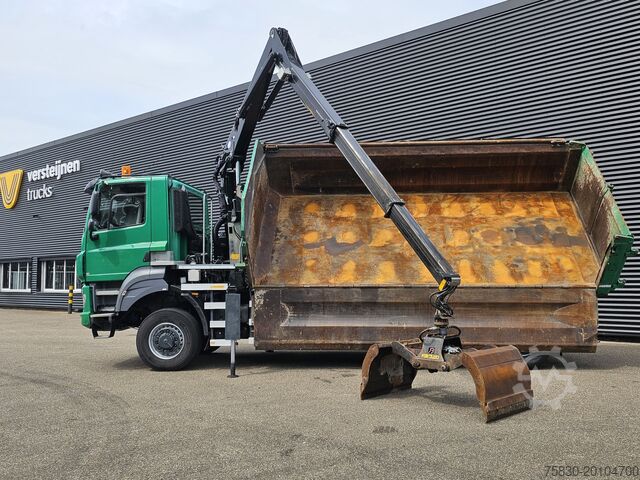 Kipper met kraan DAF TATRA T158/II 6X6 / HMF Z CRANE + 2 SIDE TIPPER