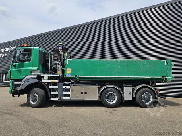 Kipper met kraan DAF TATRA T158/II 6X6 / HMF Z CRANE + 2 SIDE TIPPER