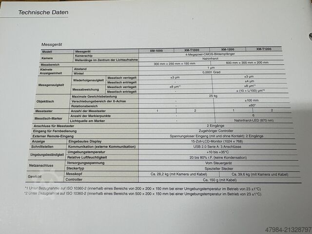 3D coordinate measuring machine KEYENCE XM - T 1000