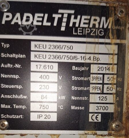 Komorová recirkulační pec Padelttherm KEU 2366/750