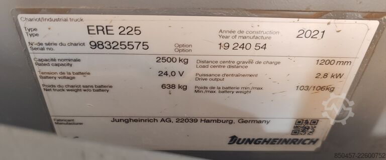  Jungheinrich ERE 225 Lion 2400mm/ 2021y