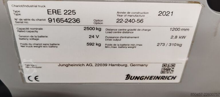  Jungheinrich ERE 225 Lion 2400mm/ 2021y