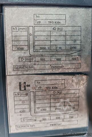 Stivuitoare pe gaz petrolier lichefiat (LPG) Jungheinrich TFG 430s 1555h/ 4.3m/ 4v