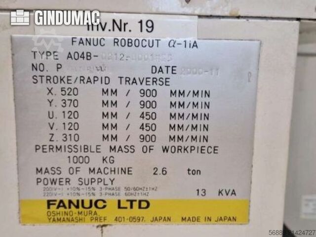 FANUC ROBOCUT α-1iA FANUC ROBOCUT α-1iA