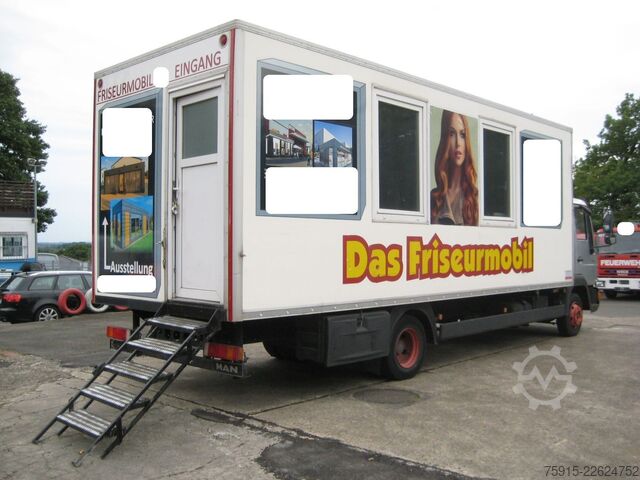 Egyedi felépítményű teherautó MAN 8.163 Friseurmobil 4 Arbeitsplätze *TÜV 08-2027*