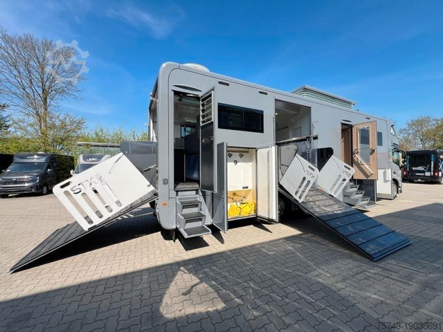 Cattle truck VOLVO FM 430 STX 6 Pferde Pop-Out, Pop-UP, Küche unten