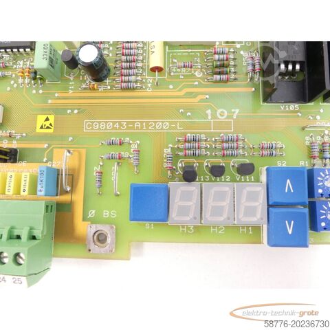 Siemens onderdeel Siemens C98043-A1200-L 107 Steuerungskarte SN:Q69004