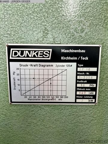 Hydraulische pers DUNKES HR16