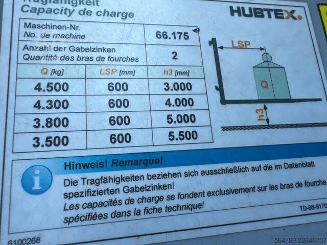 čtyřcestný vysokozdvižný vozík Combilift Hubtex DQ45 G /LPG/Only 1116 hours !