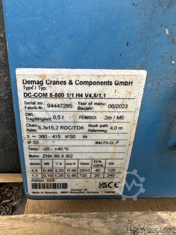 Elektrisk kædetalje Demag Cranes & Components GmbH DC-COM 5-500 1/1 H4 V4,5/1,1