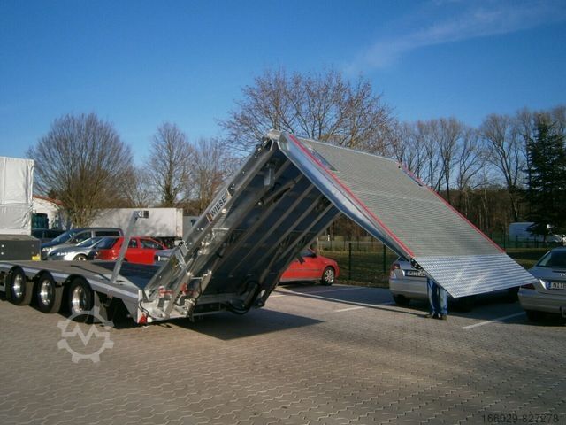 Låglastarsläpvagn  Gabelstaplertransporter Tiefbett Rampen