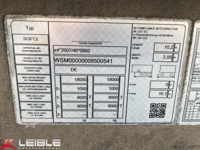 Lastväxlarsläp SCHMITZ CARGOBULL ZWF 18/L-20 MIDI*BDF Tandem*
