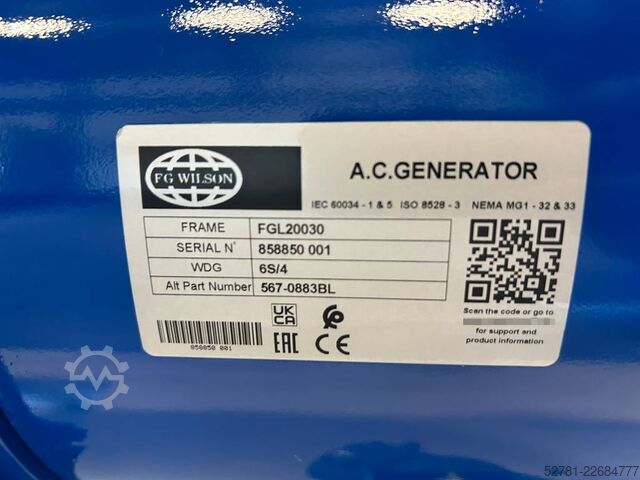  FG Wilson P33-3 - 33 kVA Open Genset - DPX-16003-O