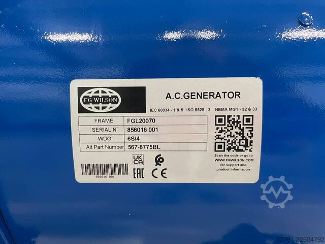  FG Wilson P55-3 - 55 kVA Open Genset - DPX-16005-O