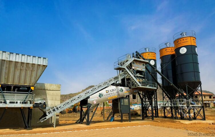 Beton santrali / beton tesisi FABO Concrete Batching Plant 160 m3 Compact Concrete Batching Plant