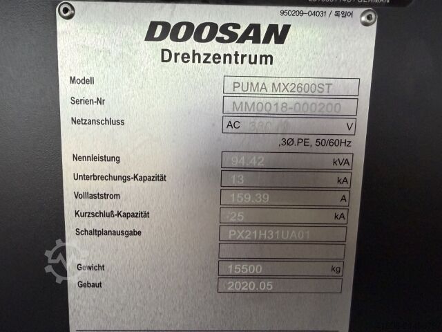 CNC Turning- and Milling Center DOOSAN PUMA MX 2600 ST