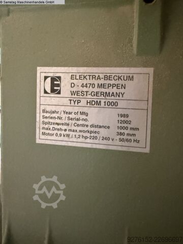 Draaibank ELEKTRA-BECKUM HDM 1000
