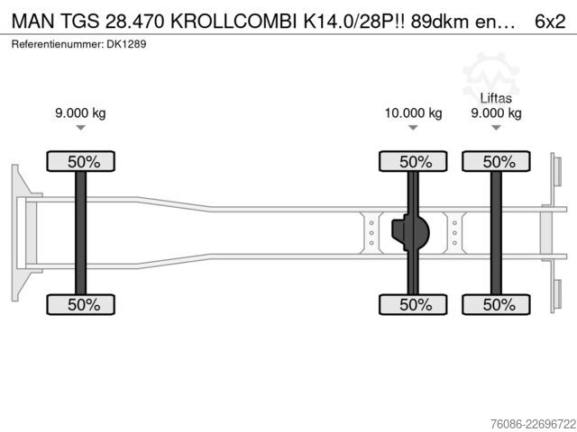 Kolkenzuiger MAN TGS 28.470 KROLLCOMBI K14.0/28P!! 89dkm en 2292...