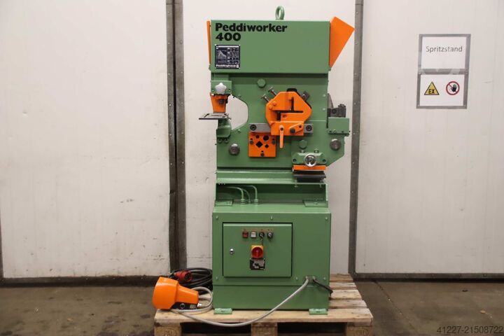 Profilová ocelová nůžka, děrovací lis, 5násobně kombinovaná Peddinghaus Peddiworker 400