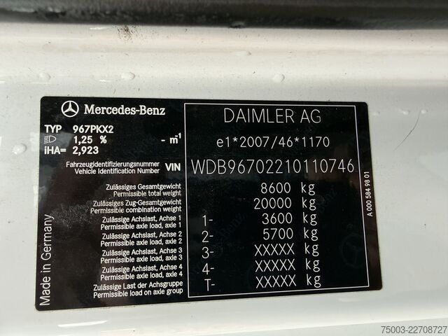 Furgone pick-up Mercedes-Benz Atego 818 Hegla Glasreff