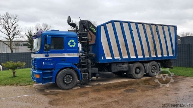 Truck mounted crane MAN TGS 26.400 6x2 Kipper + Kran LogLift F105Z77A