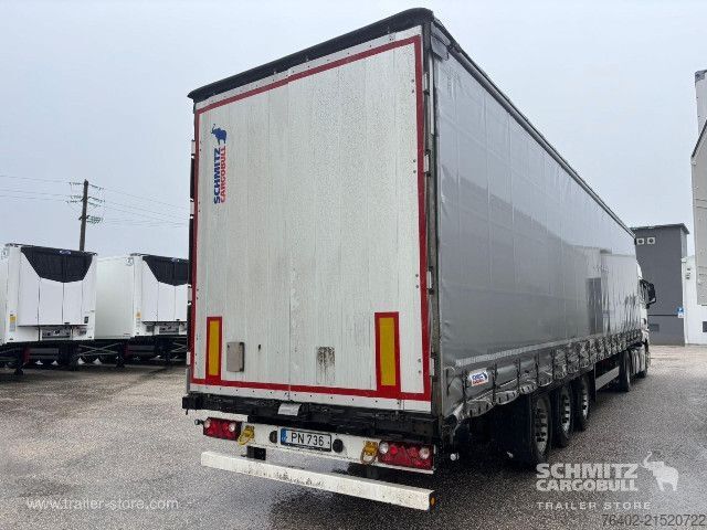 Open semitrailer with tarp Schmitz Cargobull Semitrailer Curtainsider Mega