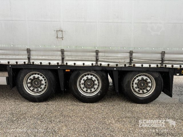 Open semitrailer with tarp Schmitz Cargobull Semitrailer Curtainsider Mega