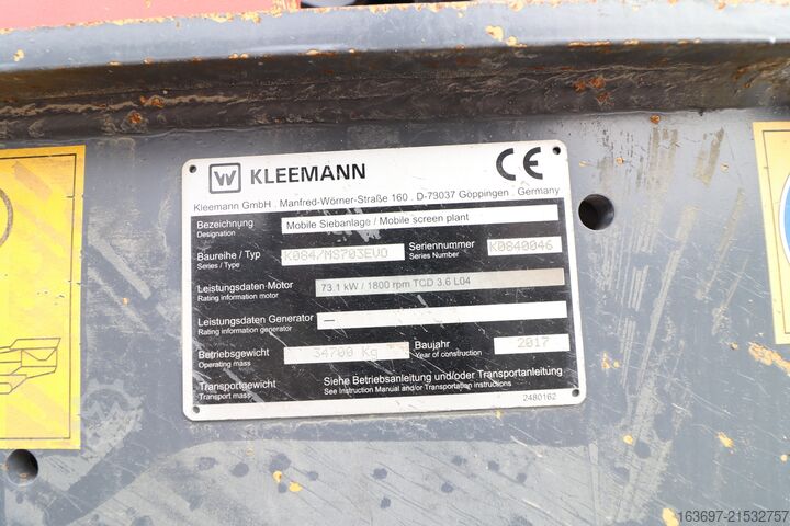 Screening plant Kleemann MS 703 EVO