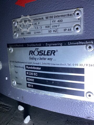 Vibrerande efterbehandlingsmaskin Rösler R220EC