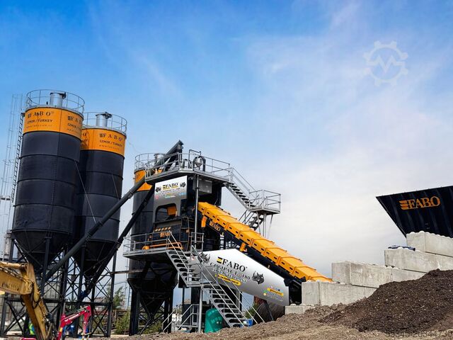Planta mezcladora de hormigón estacionaria FABO Sabit Beton Santralleri COMPACT-180 Sabit Beton Santrali