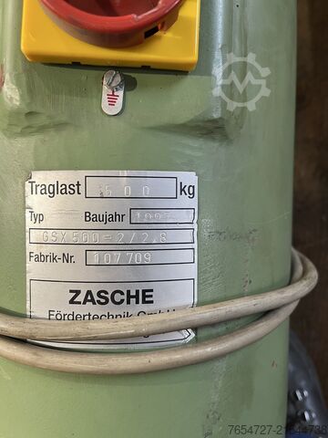 Pillar jib crane with chain hoist Säulenschwenkkran GSX 500-2/2, 8