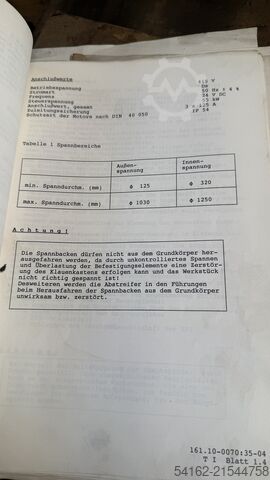 čelní soustruh WMW Zerbst DP1 / S3 x 3500