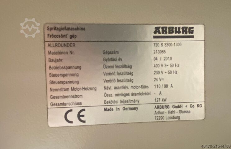 CNC mašina za brizganje plastike Arburg 720S 3200/1300