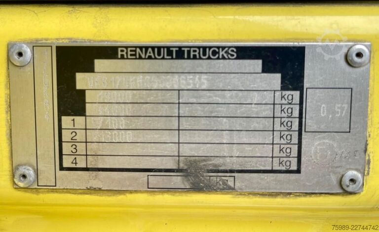 Standart-SZM Renault Magnum 460 MANUAL bak, 2X FUEL TANK, EURO 5