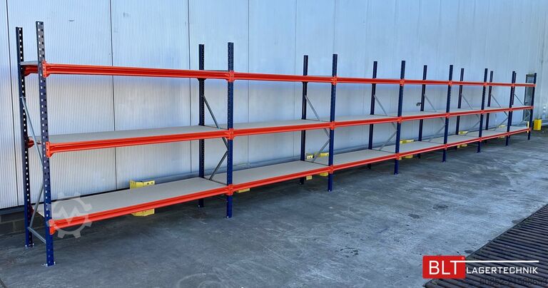 Bredspændt lagerrack ca. 28,55 lfm. Weitspannregale H: 200 cm T: 60 cm , 400 kg Fachlast , 3 Ebenen