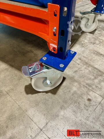 Skruehylde plukkehylde Kommissionierwagen Regalwagen Rollwagen inkl. 36 x Sichtlagerkiste